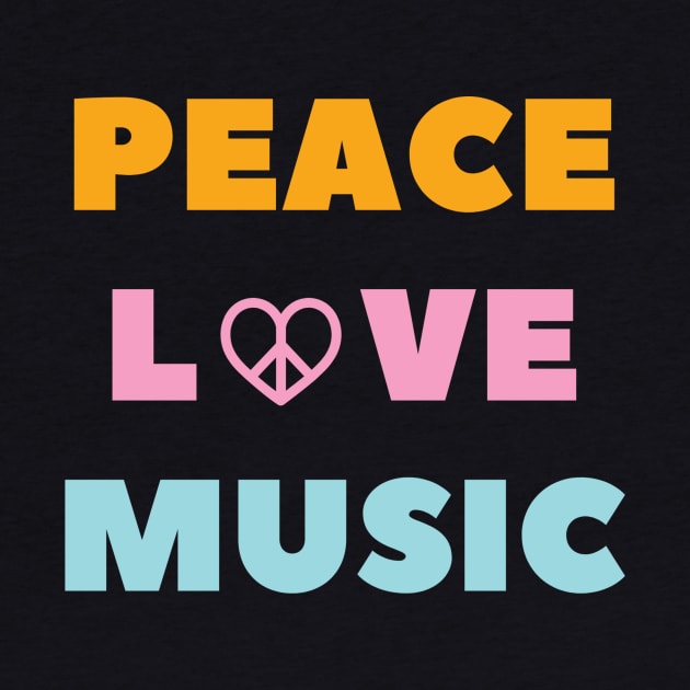 Peace Love Music T-Shirt - Unisex Graphic Tee with Retro Vibe for Casual Wear - Unique Gift for Musicians and Fans by TeeGeek Boutique